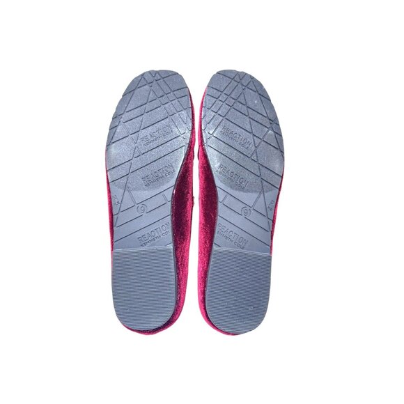 Kenneth Cole Reaction Burgundy Velvet Flats w/ Rhinestone Strap Size 9 NWOB - Picture 5 of 7